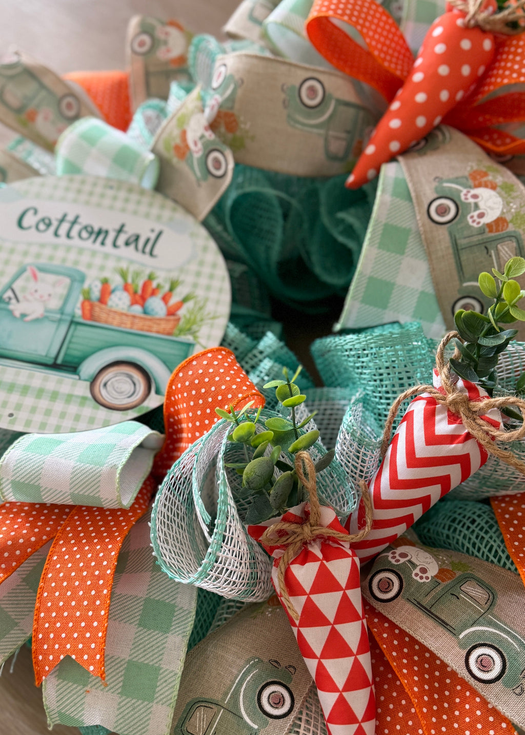 Cottontail Easter Truck Wreath image 3