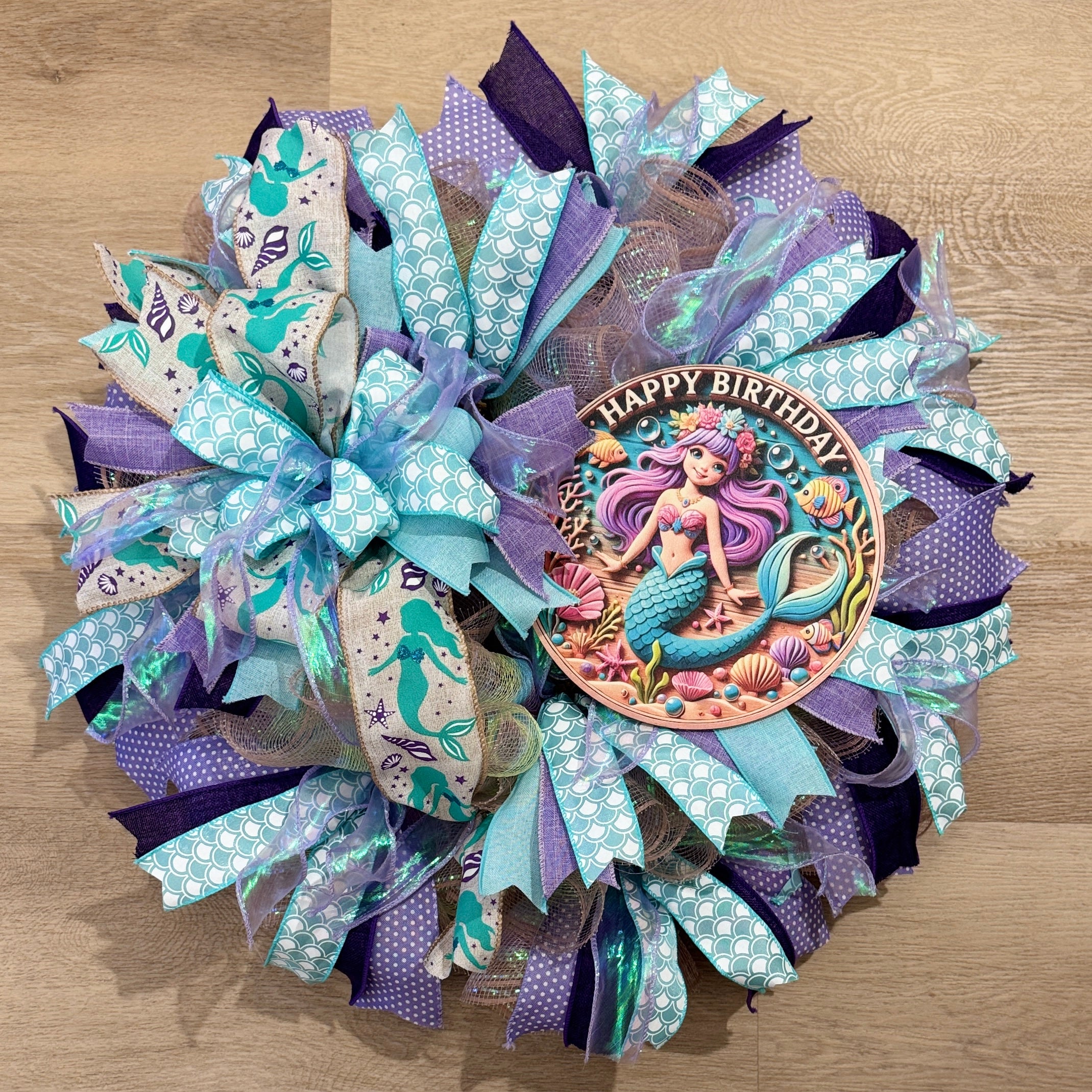 Mermaid Happy Birthday Wreath  image 0