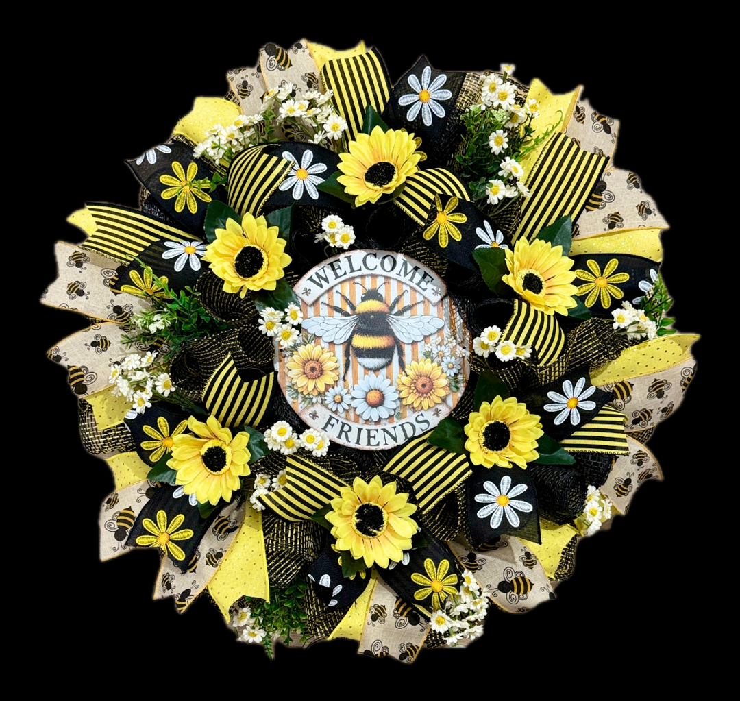 Bee Welcome Friends Wreath image 3
