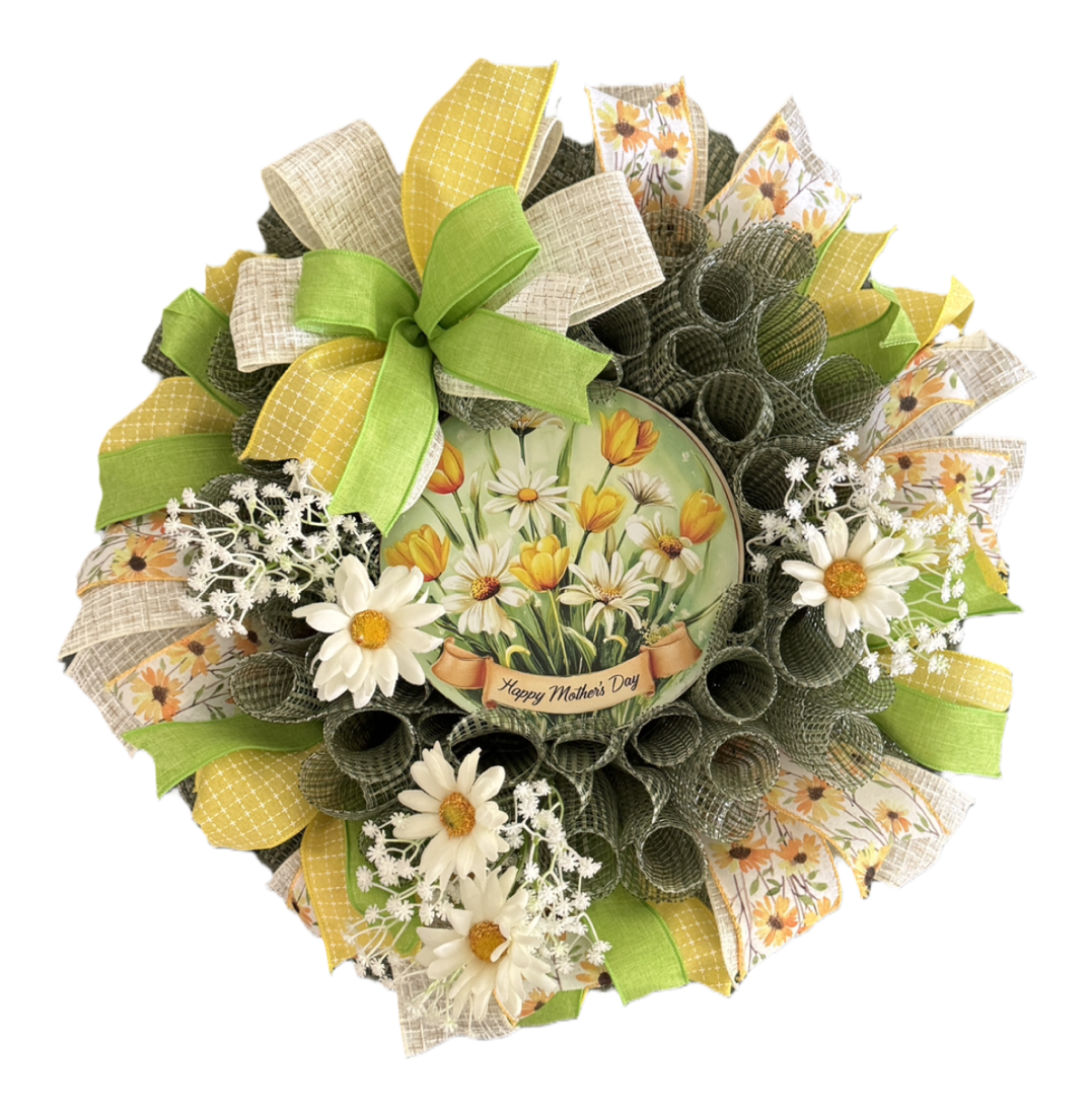 Yellow & Green Mother's DayWreath image 0
