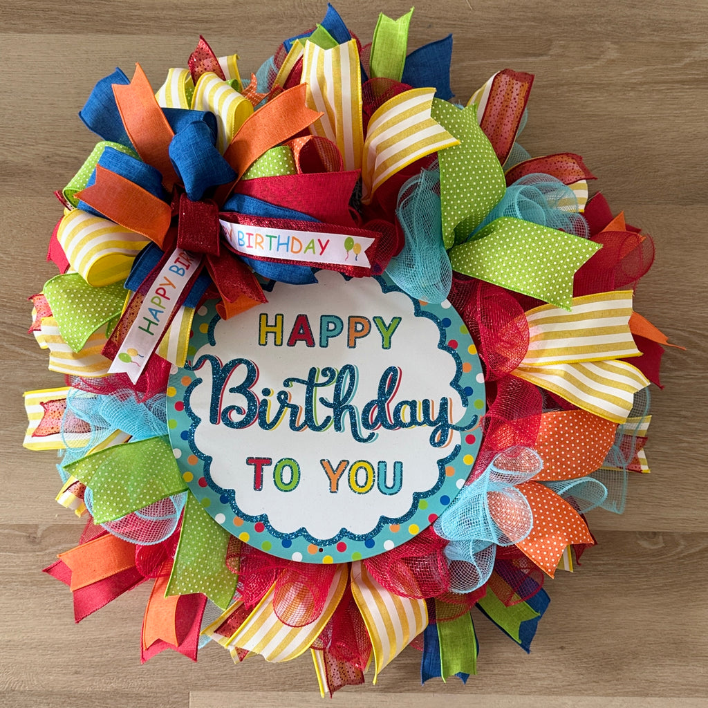 Bright Happy Birthday Wreath image 0