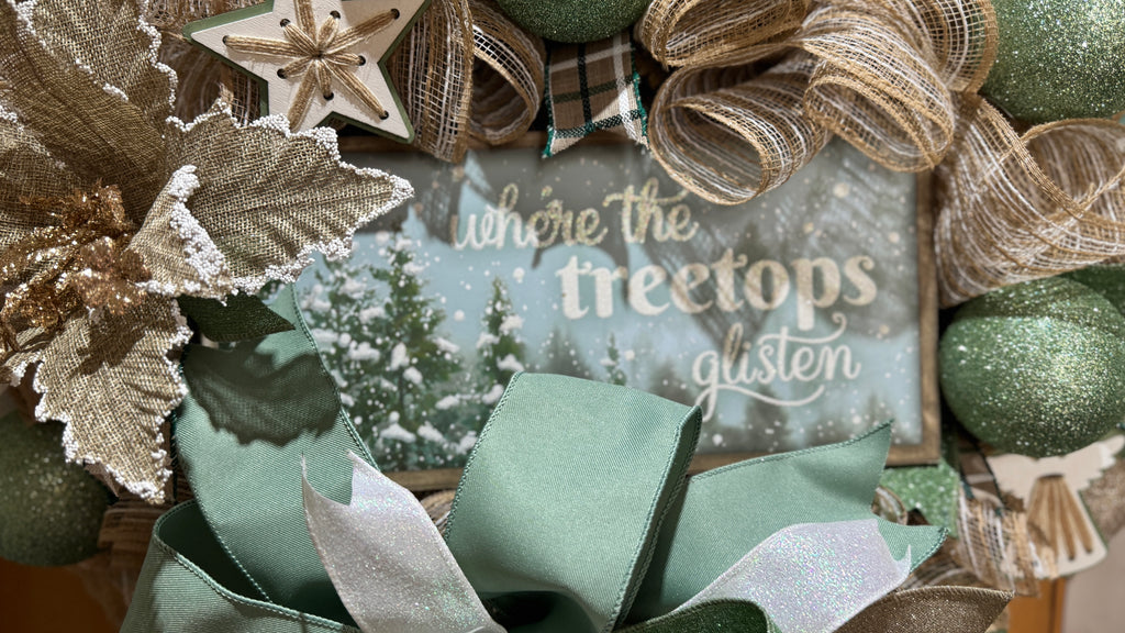 "Where the Treetops Glisten" Christmas Wreath image 2