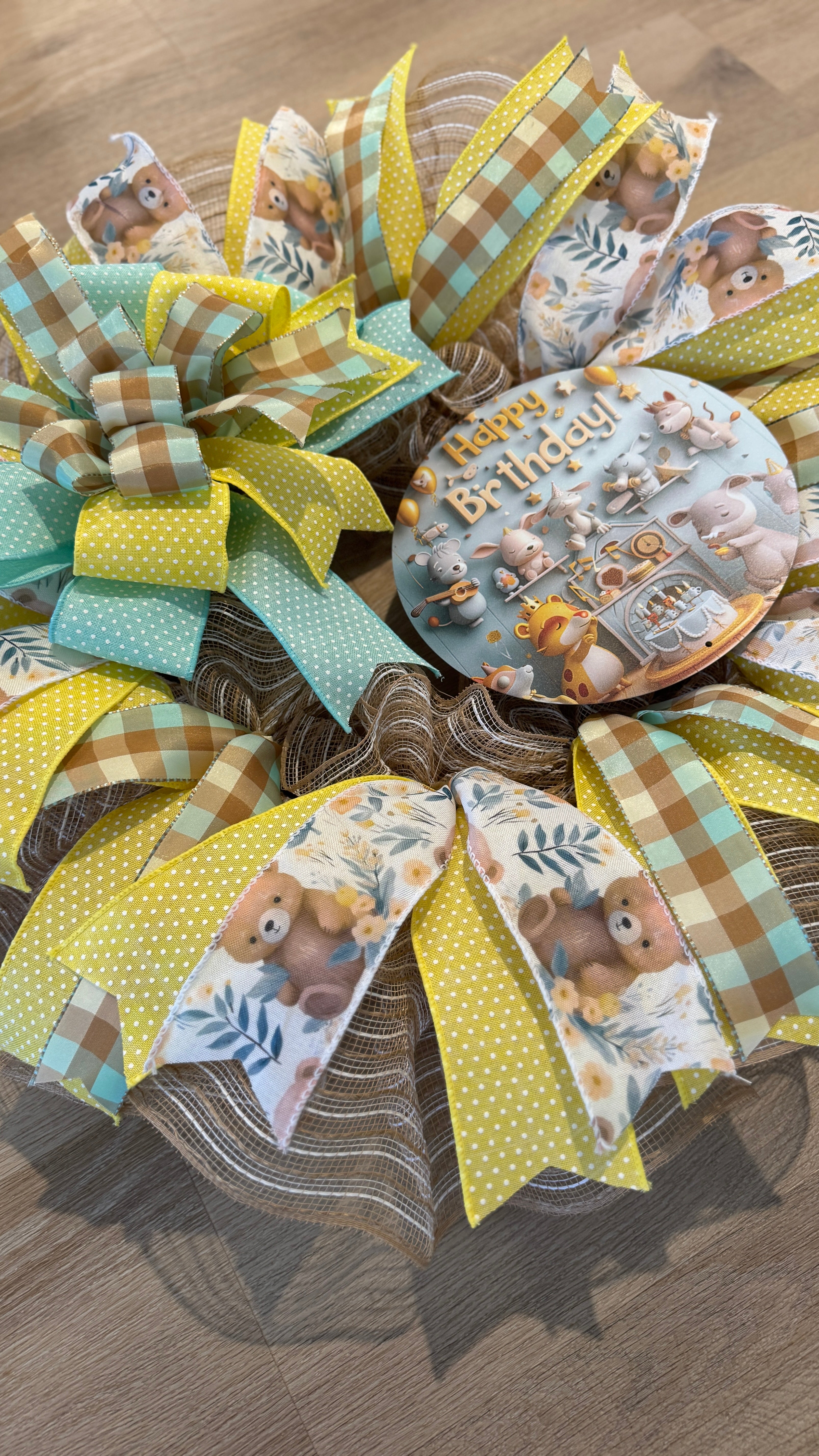 Baby Animals Happy Birthday Wreath image 4