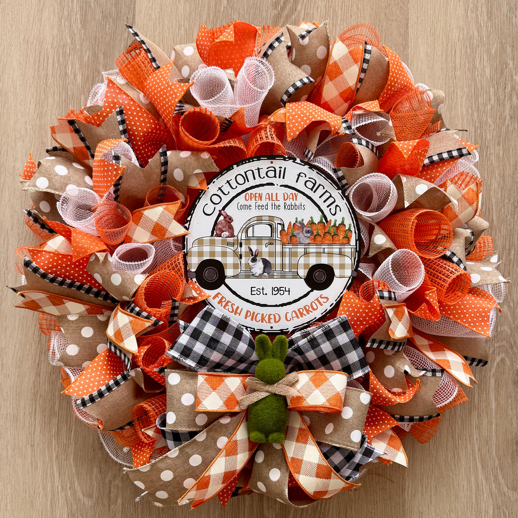 Cottontail Farms Fresh Picked Carrots Easter Wreath image 0