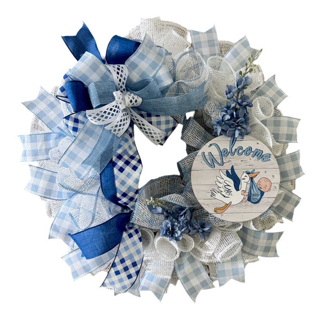 "Welcome Baby Boy" Wreath image 4