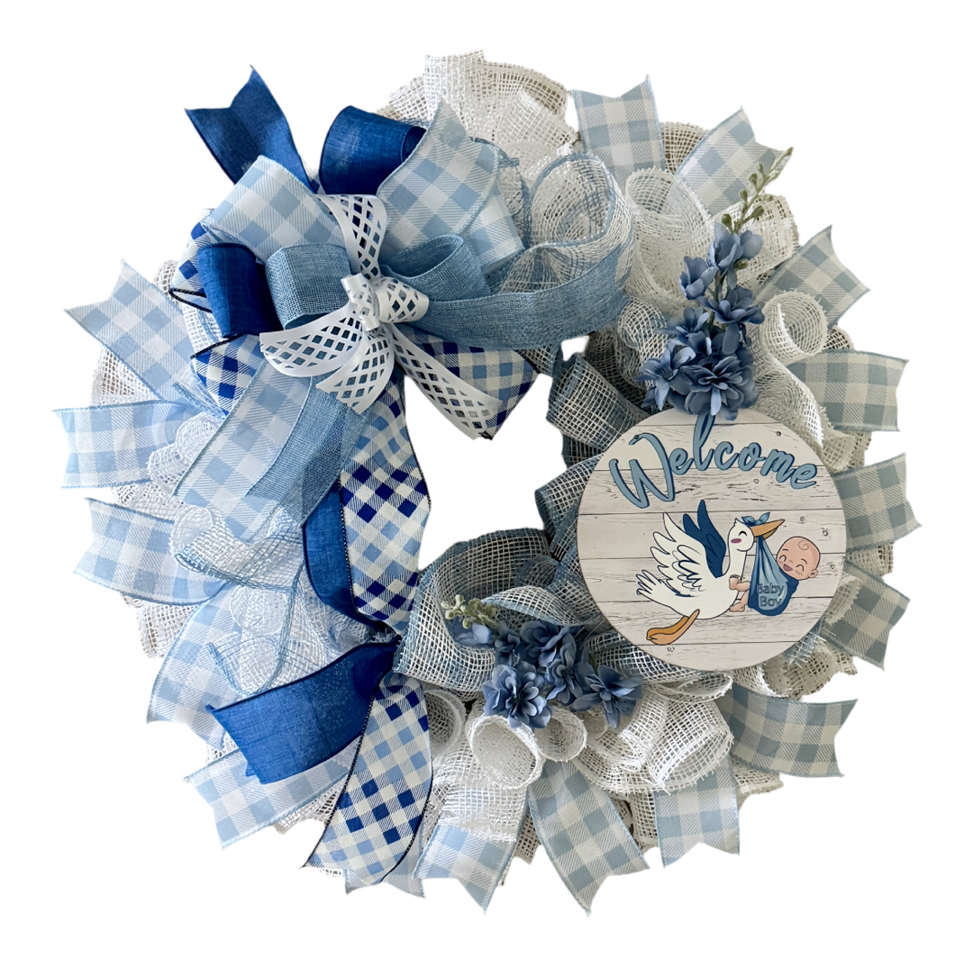 "Welcome Baby Boy" Wreath image 4