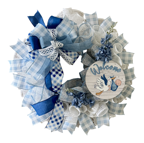 "Welcome Baby Boy" Wreath image 4