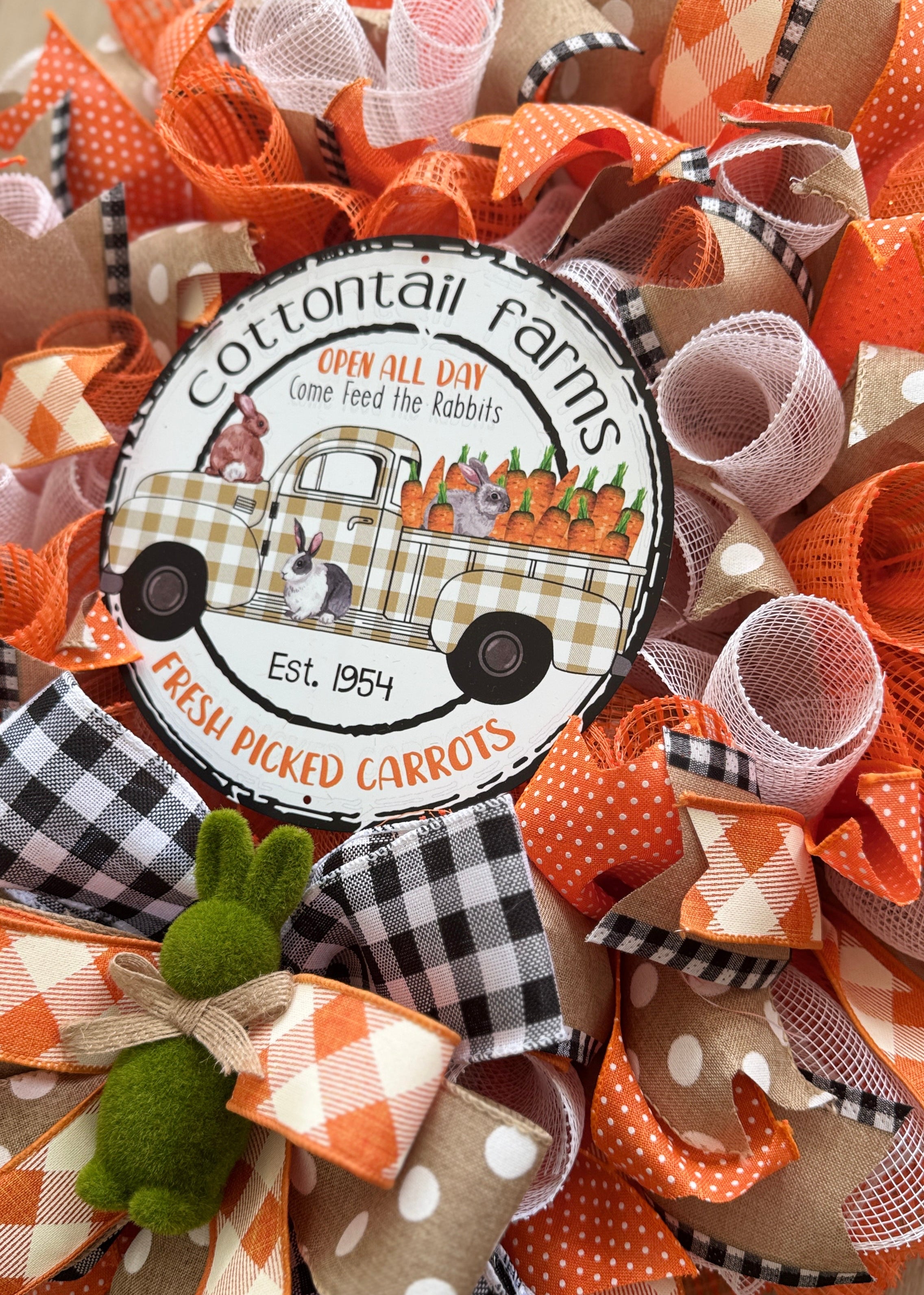 Cottontail Farms Fresh Picked Carrots Easter Wreath image 1