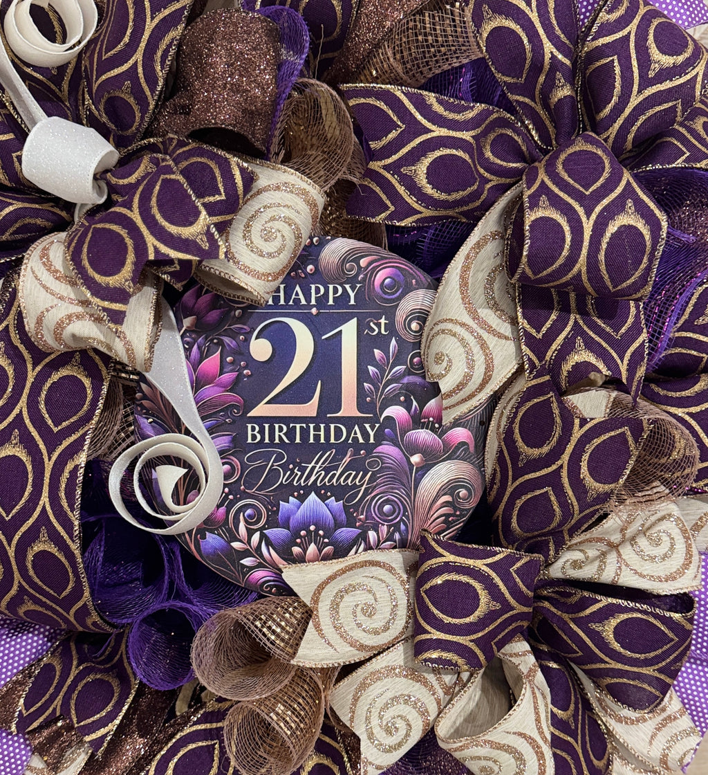 Royal Happy 21st BirthdayWreath image 3