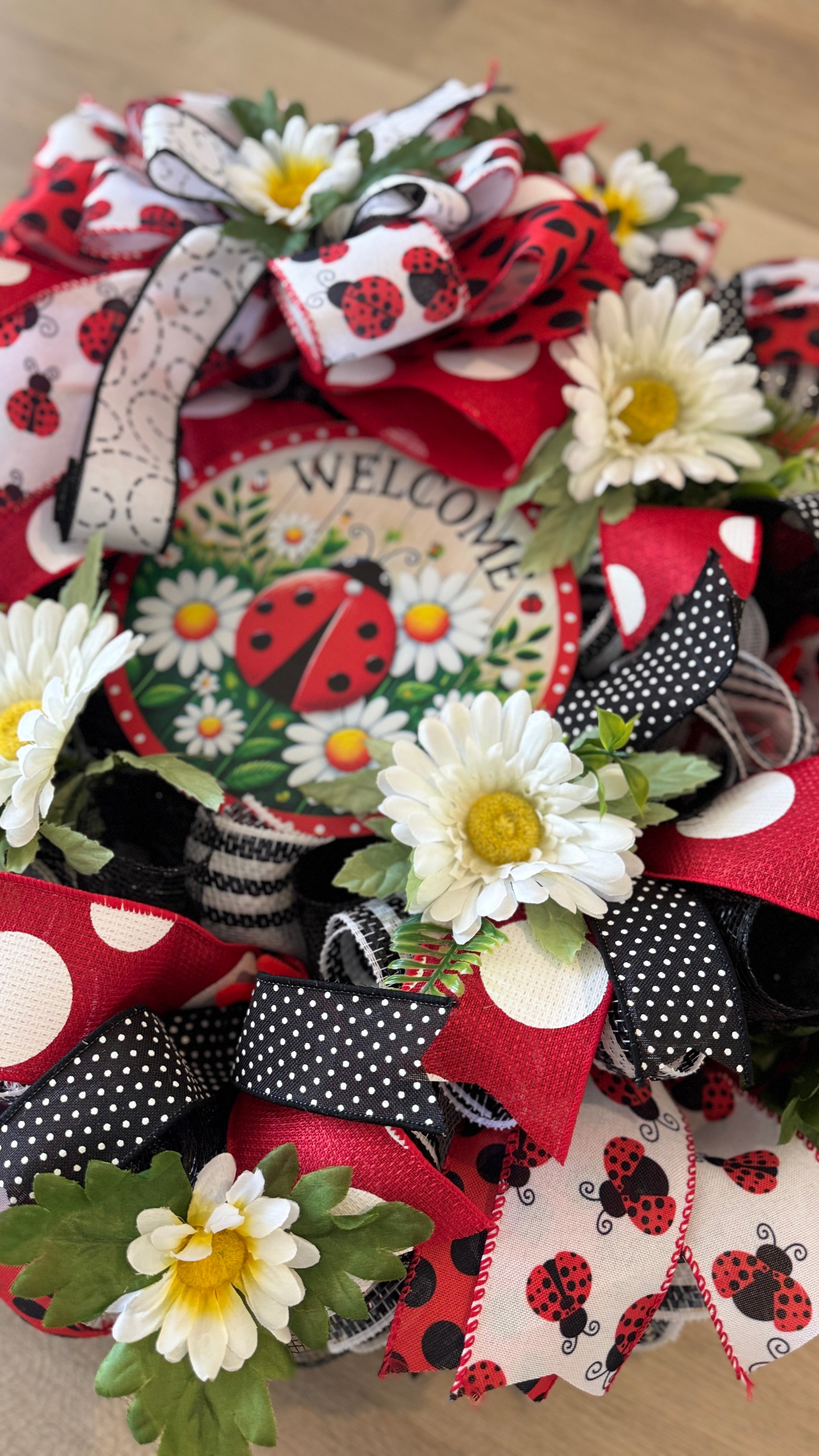 Ladybug Welcome Wreath image 1