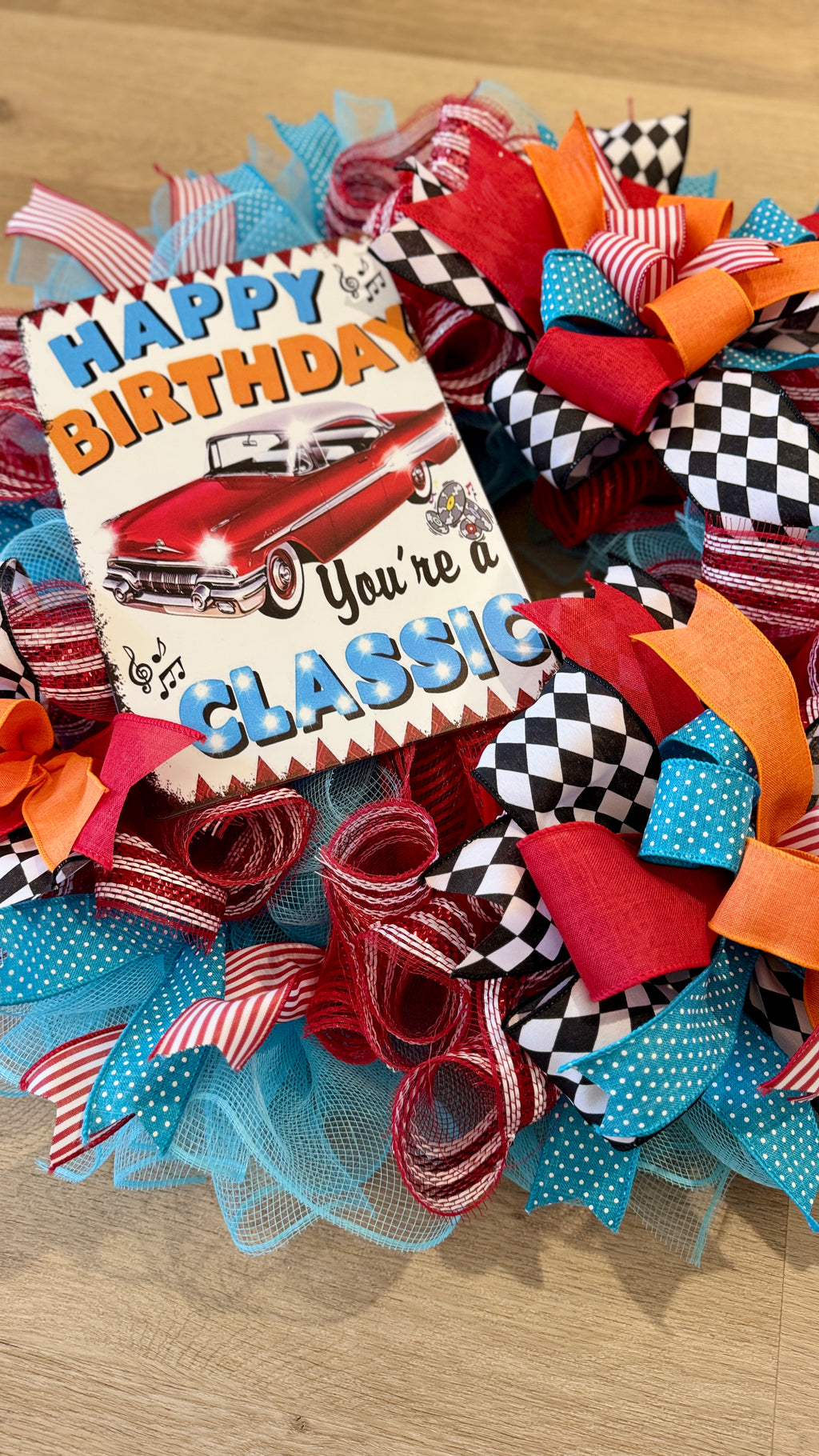 “You’re a Classic” Happy Birthday Wreath  image 1