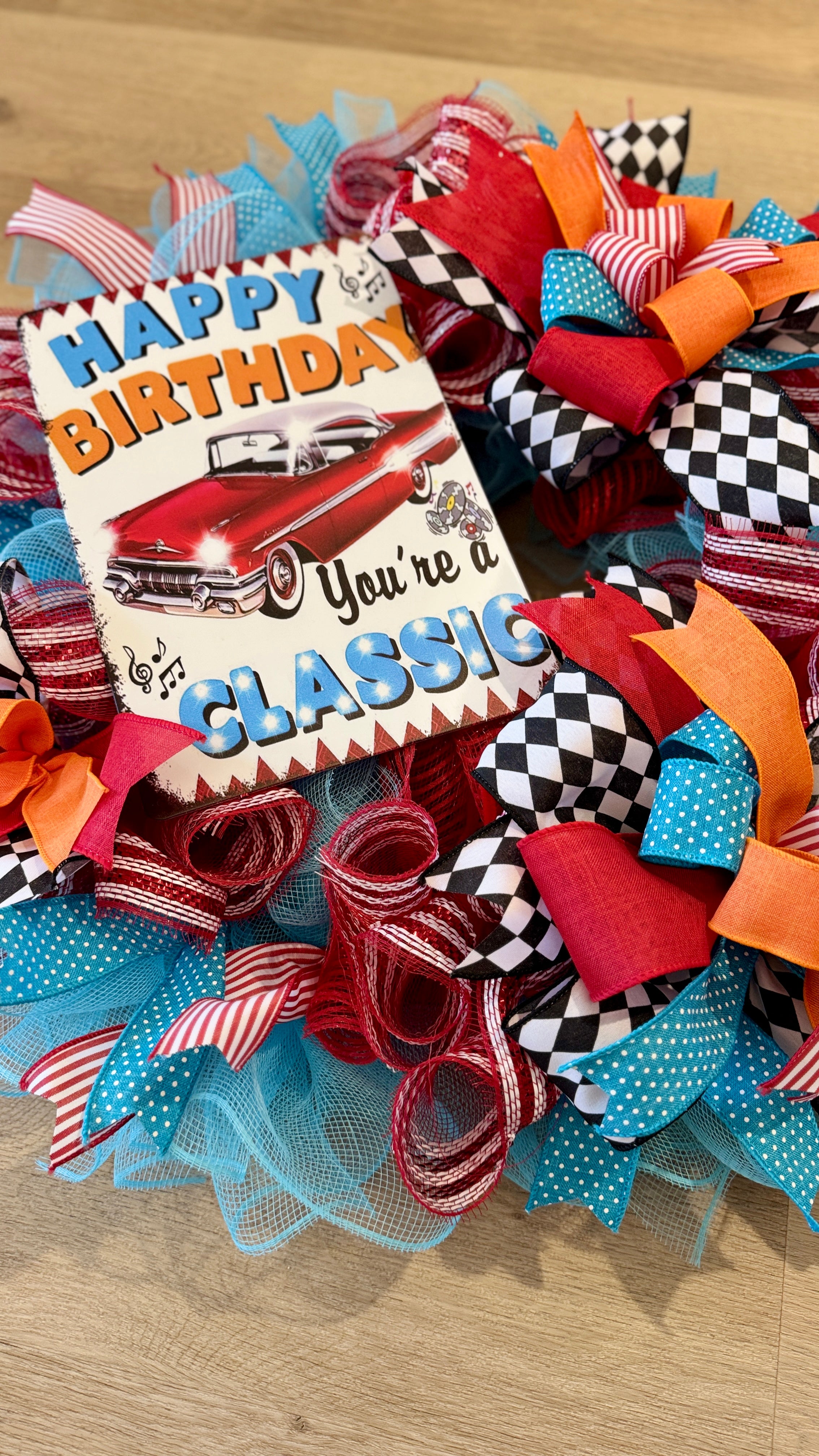 “You’re a Classic” Happy Birthday Wreath  image 1