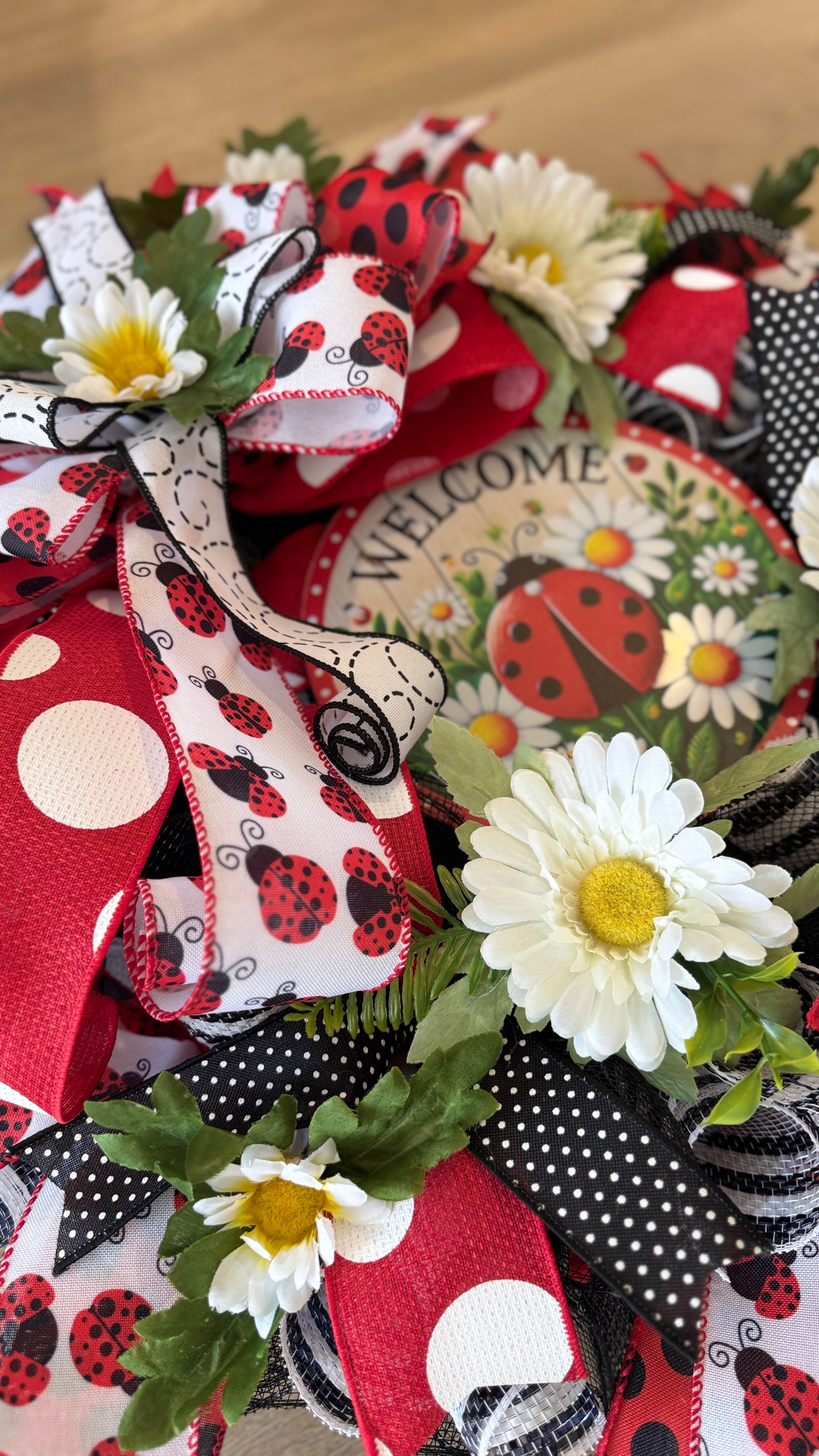 Ladybug Welcome Wreath image 4
