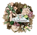 Peach Hydrangea Welcome Wreath image 3