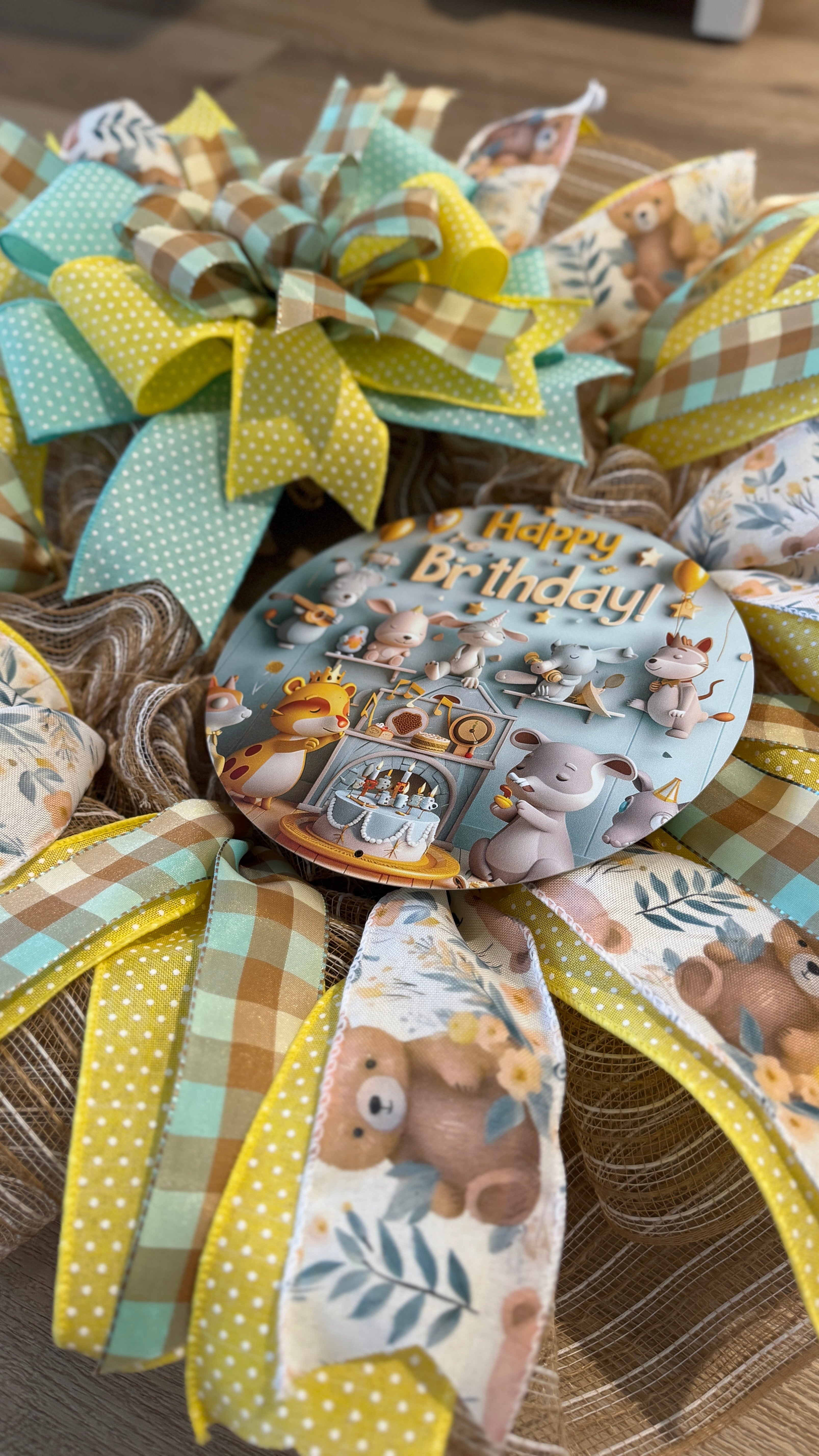 Baby Animals Happy Birthday Wreath image 3