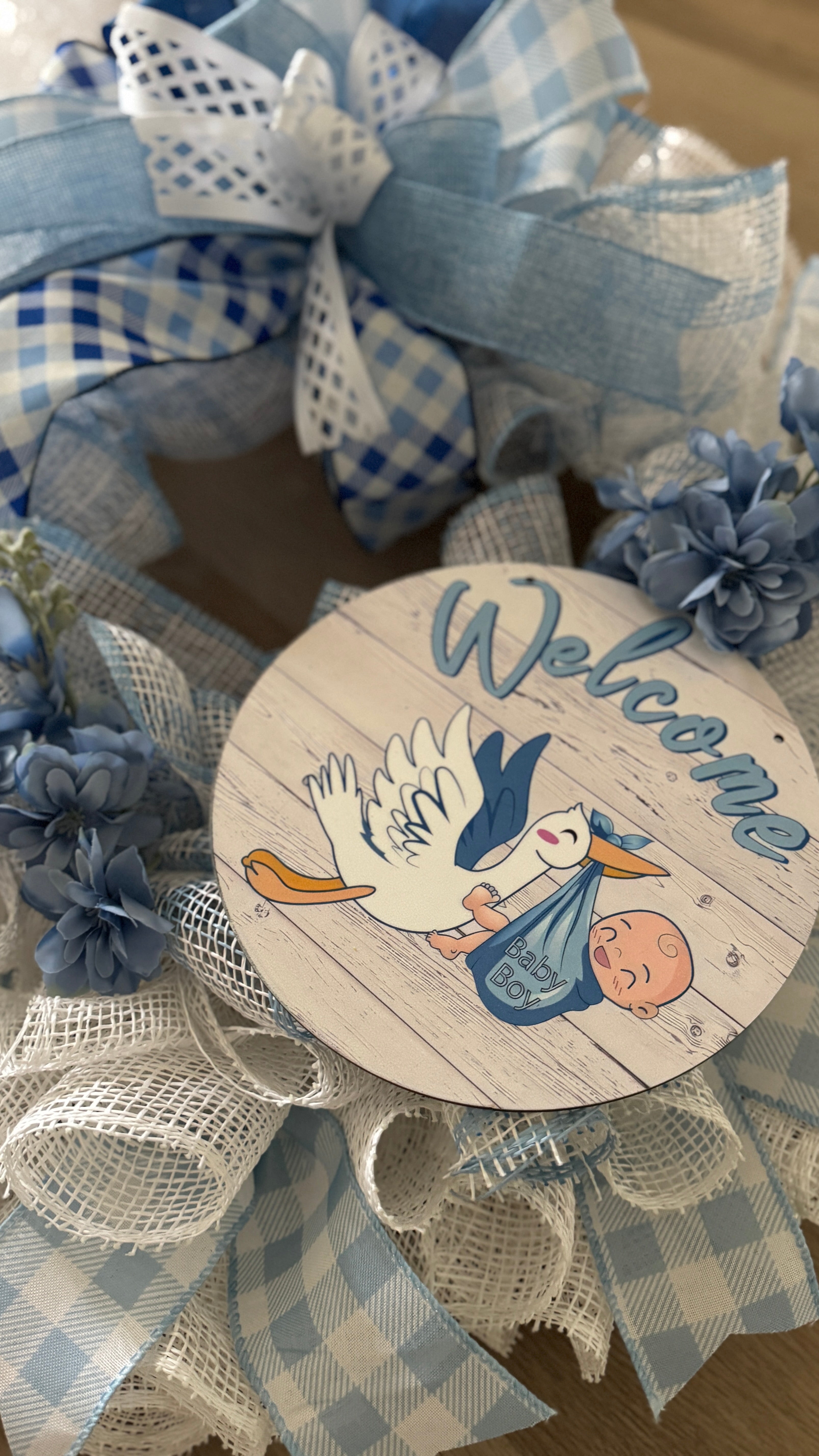 "Welcome Baby Boy" Wreath image 3