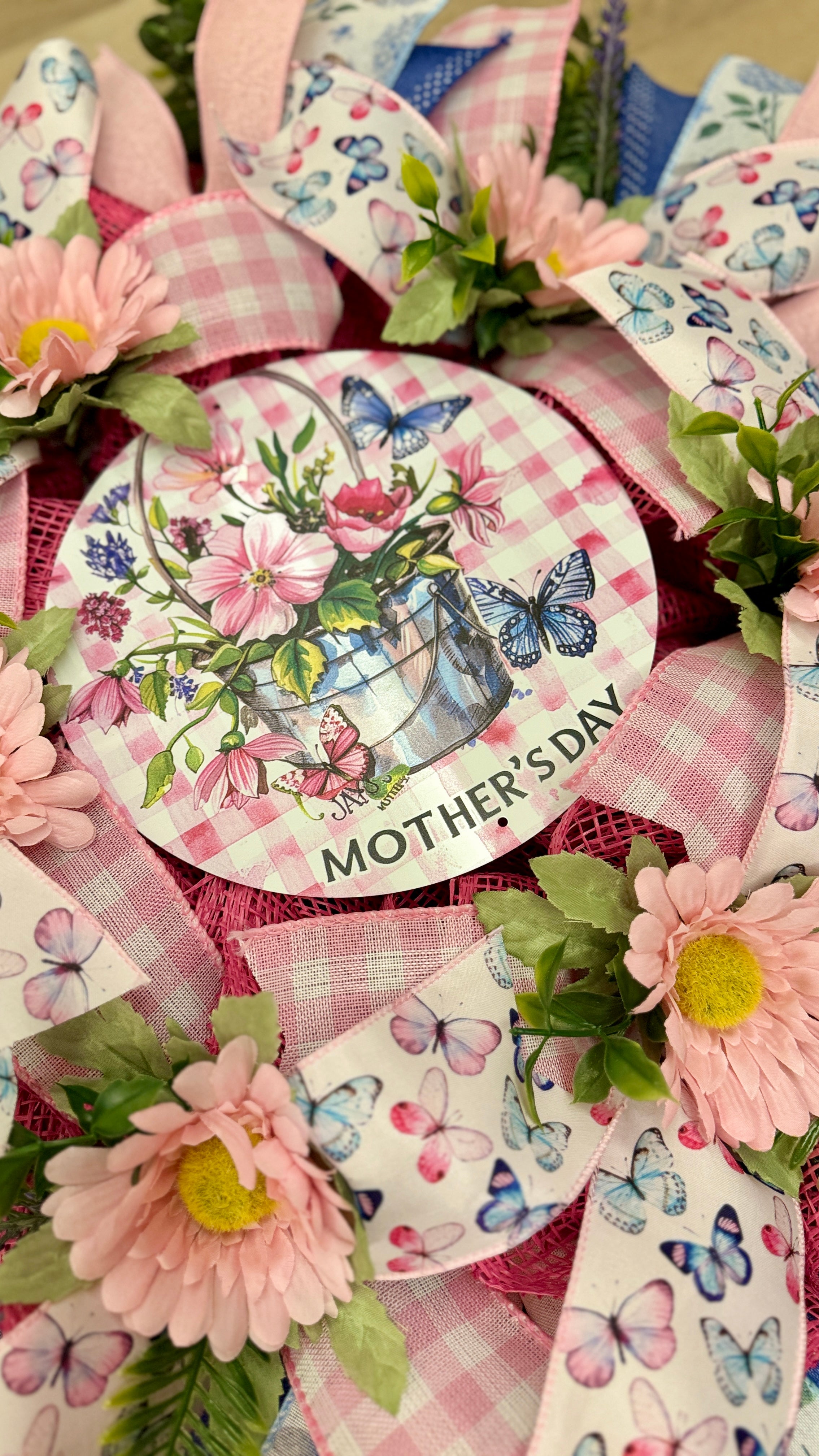 Butterfly Mother's Day Wreath image 3