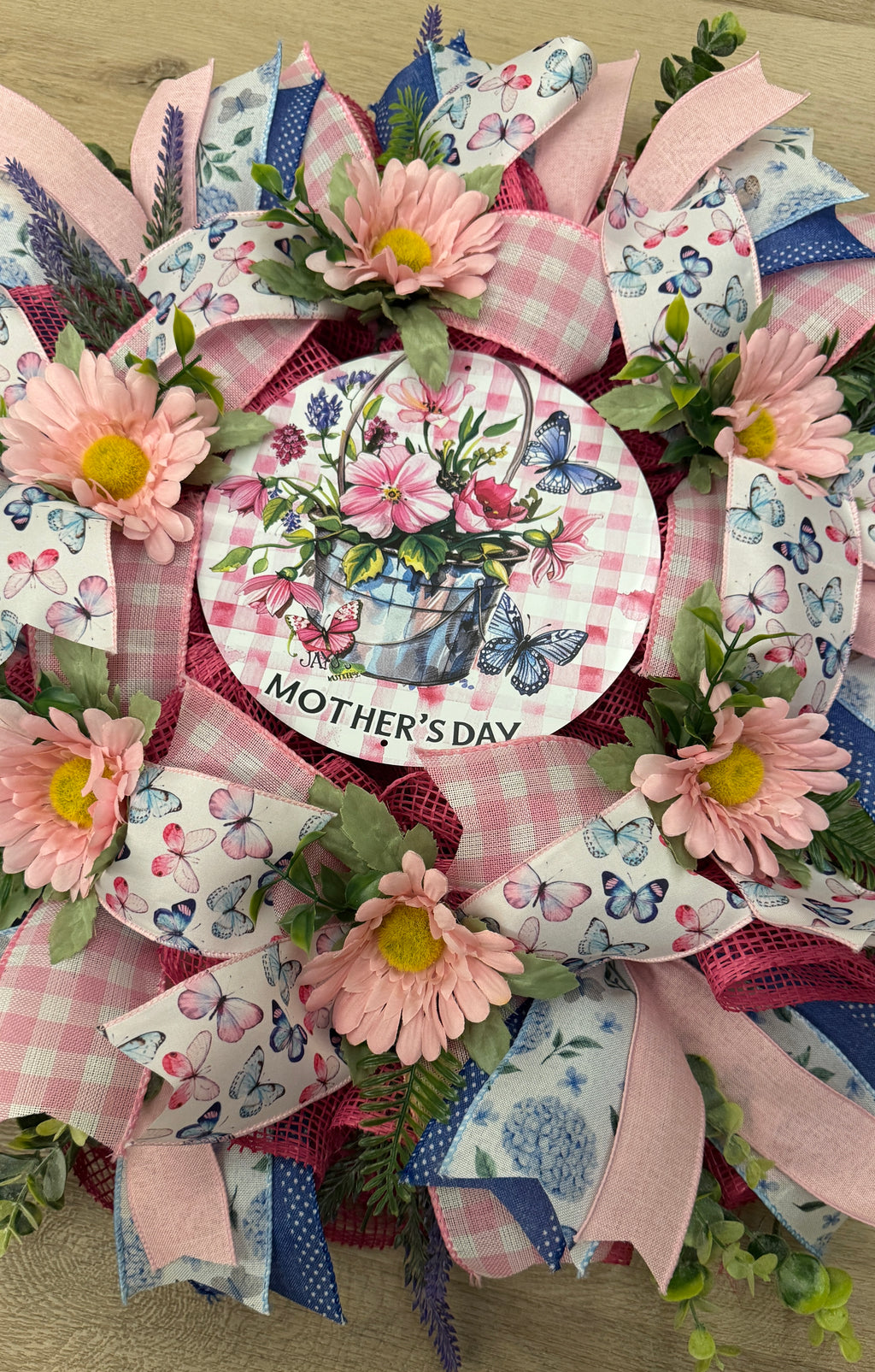 Butterfly Mother's Day Wreath image 1
