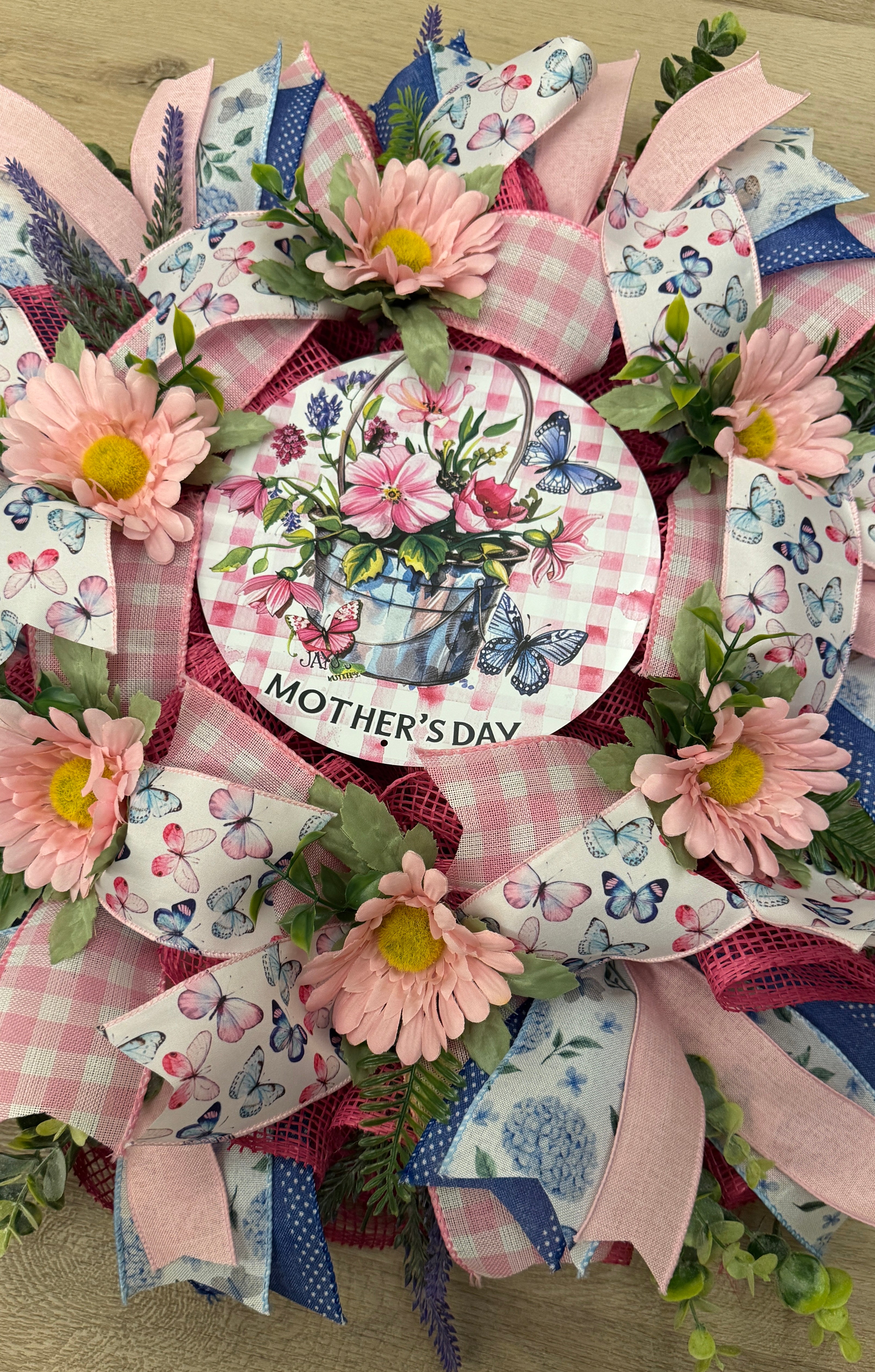 Butterfly Mother's Day Wreath image 1