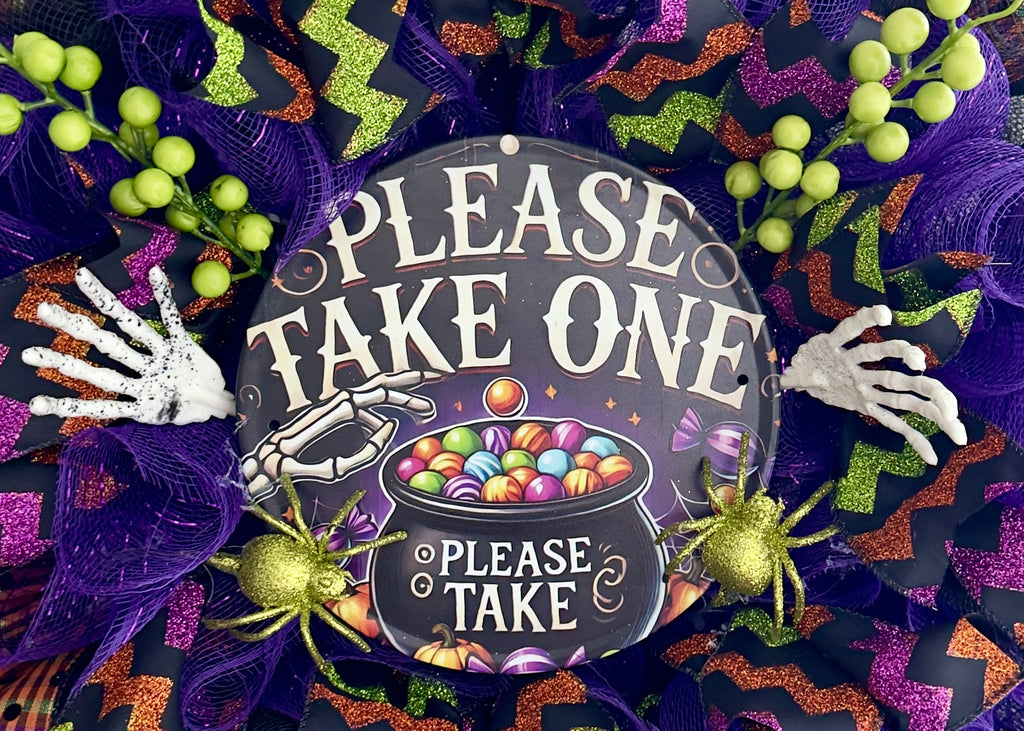 "Please Take One" Halloween Wreath