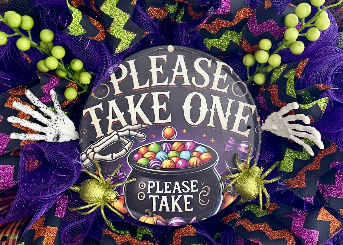 "Please Take One" Halloween Wreath