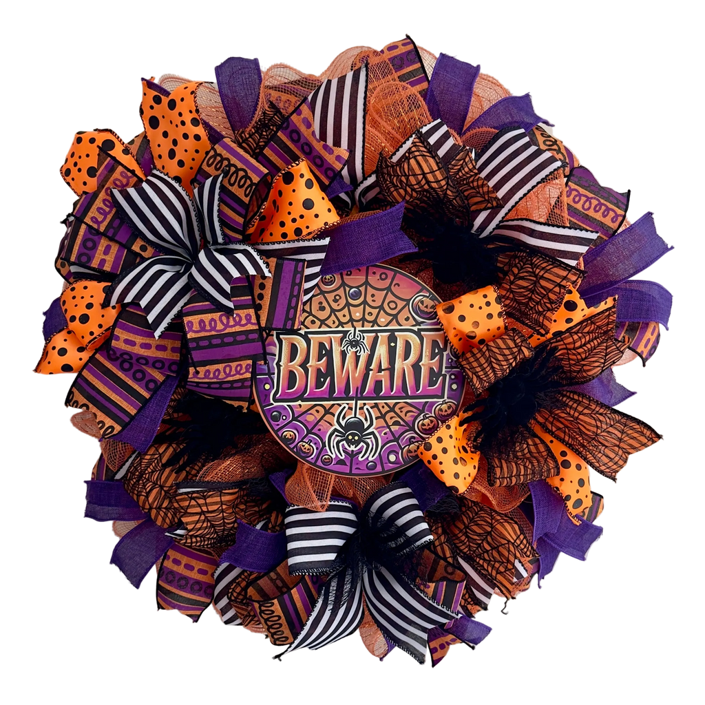 "Beware" Halloween Wreath
