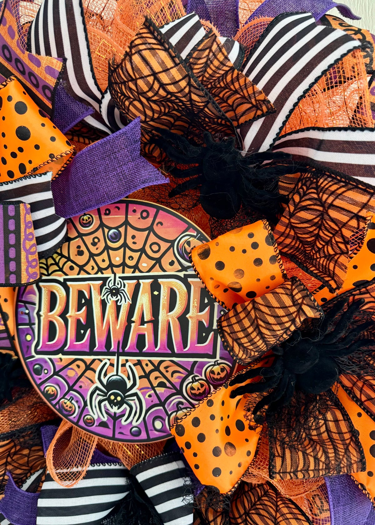 "Beware" Halloween Wreath