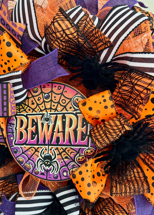 "Beware" Halloween Wreath