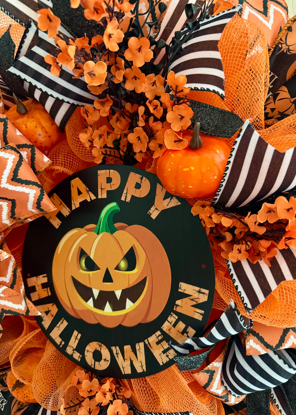 Pumpkin Happy Halloween Wreath
