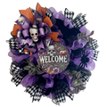 "Welcome" Skull Halloween Wreath