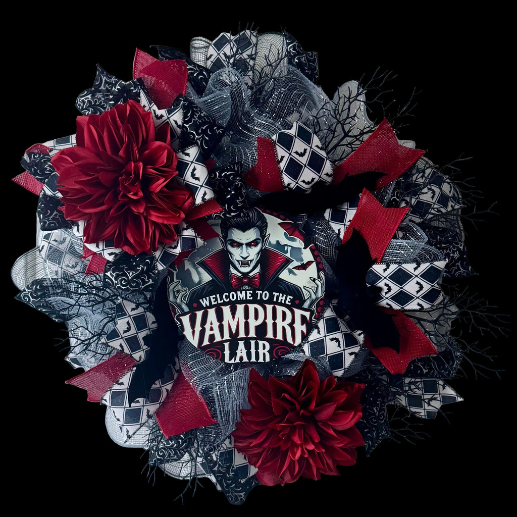 Vampire Lair Halloween Wreath