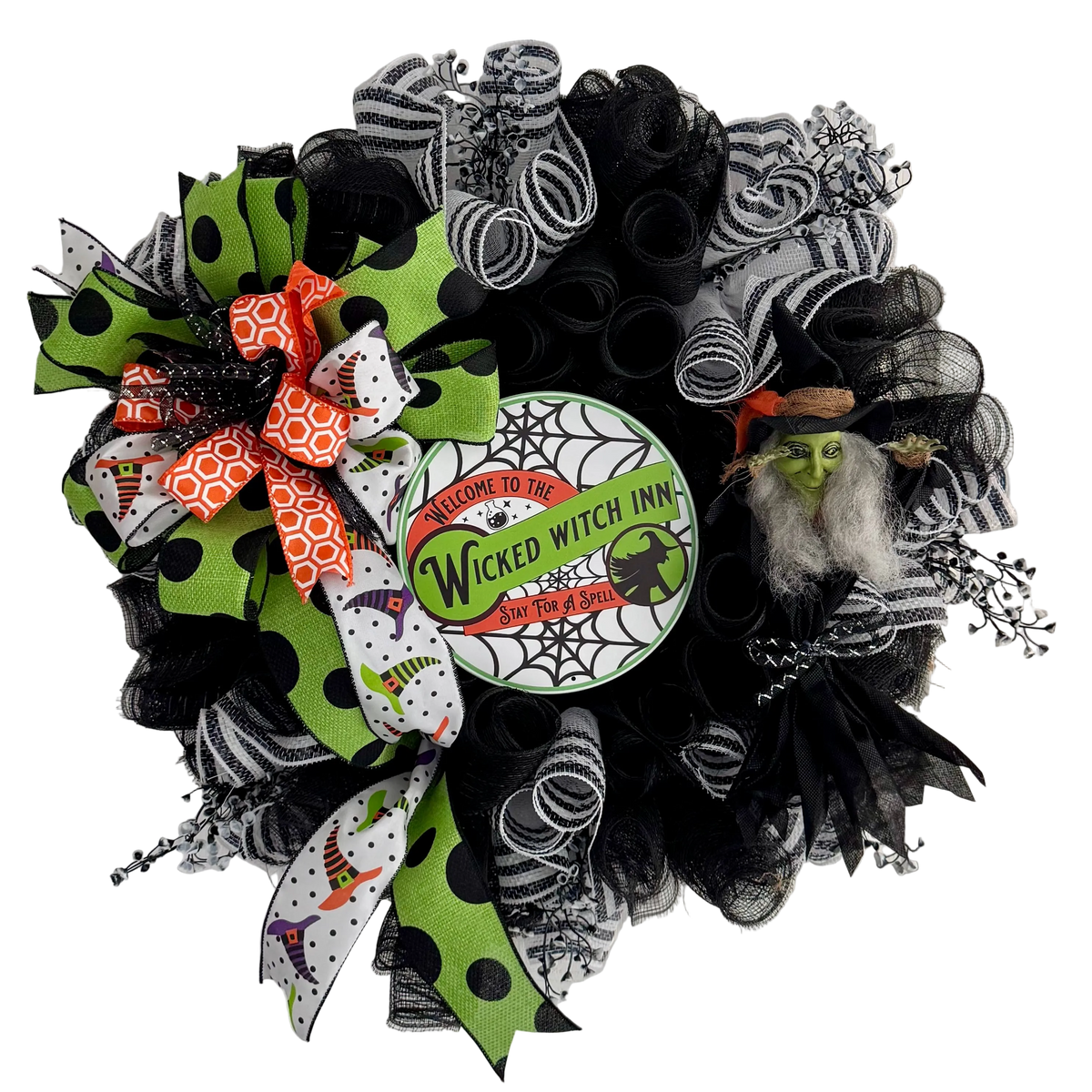Wicked Witch Inn Halloween Wreath