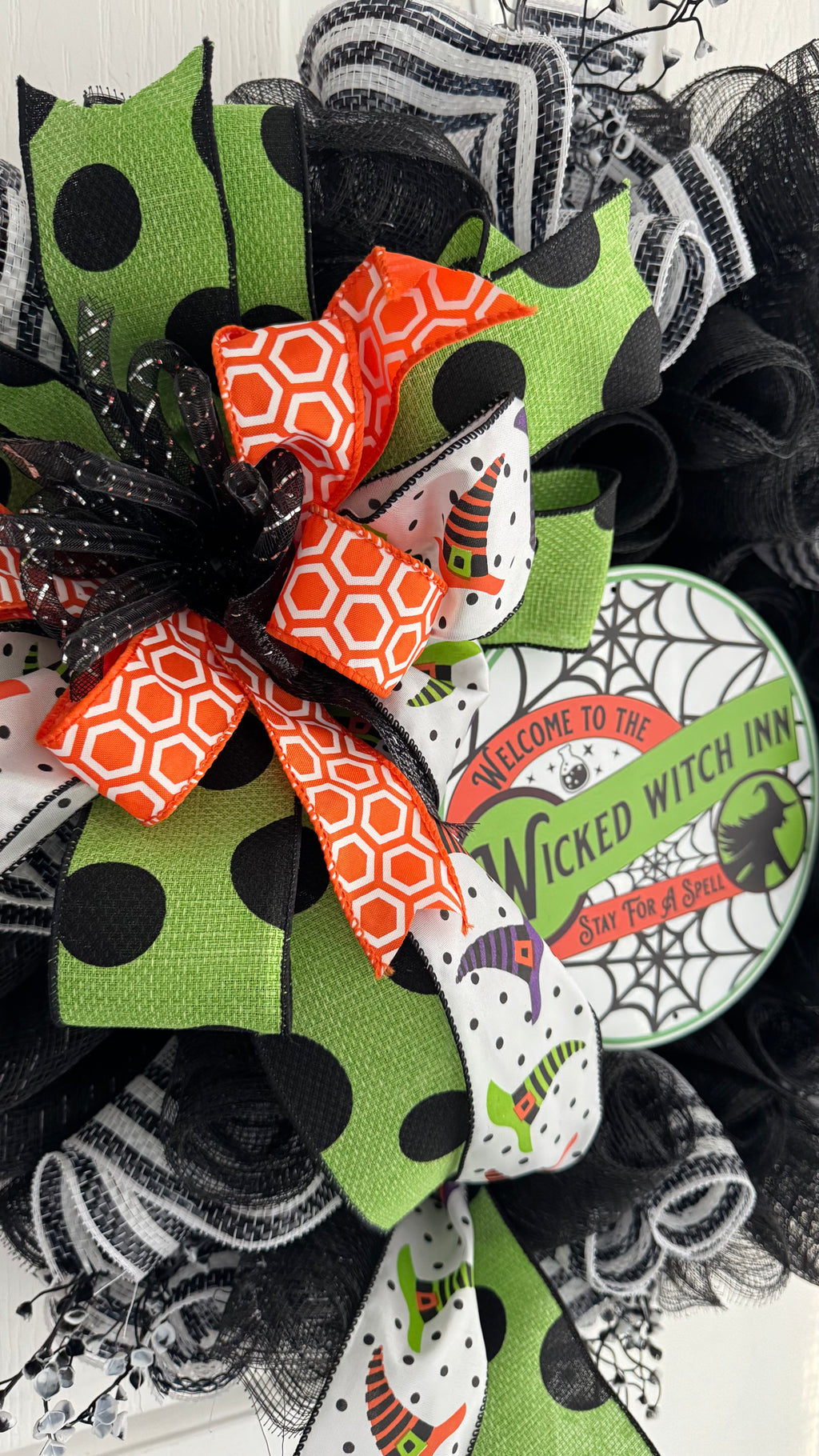 Wicked Witch Inn Halloween Wreath