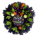 "Trick or Treat" Dots Halloween Wreath