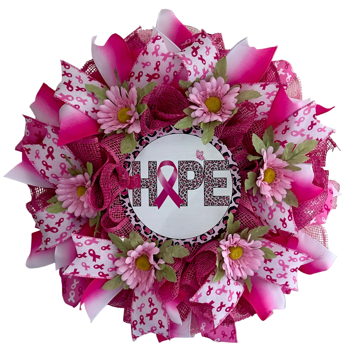 Breast Cancer Awareness Month "Hope" Wreath