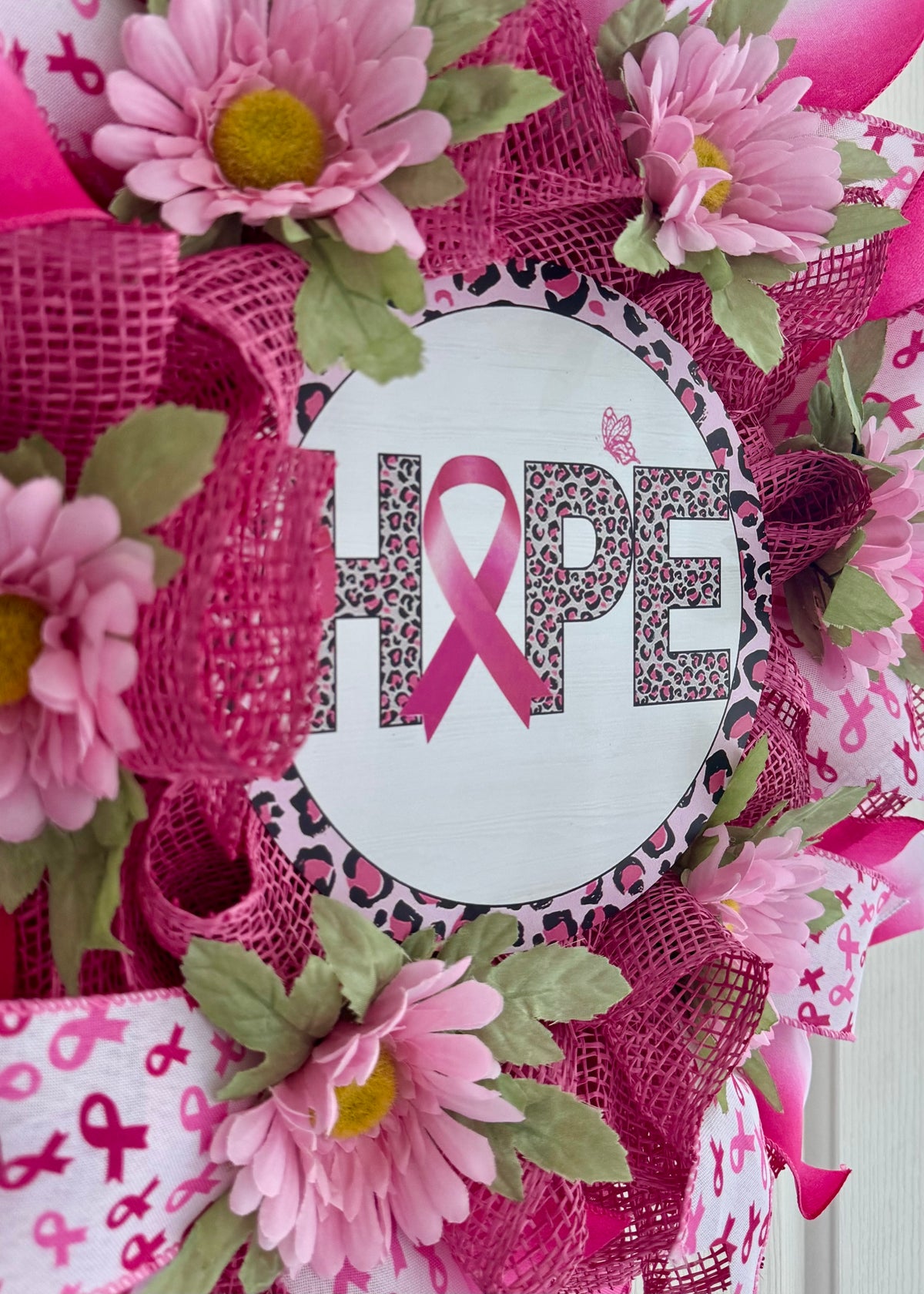 Breast Cancer Awareness Month "Hope" Wreath
