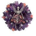 Skeleton Angel Halloween Wreath