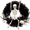 Black & White Skeleton Wreath