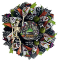 Happy Halloween Skeleton Cauldron Wreath