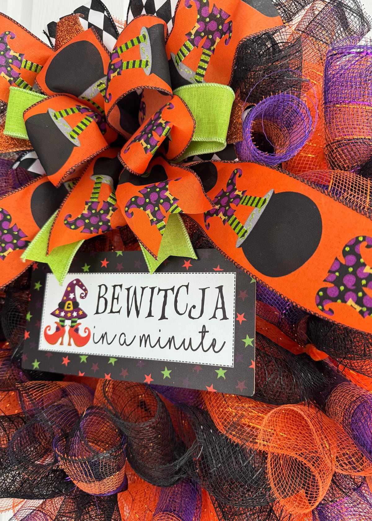 "Bewitcja in a Minute" Halloween Wreath