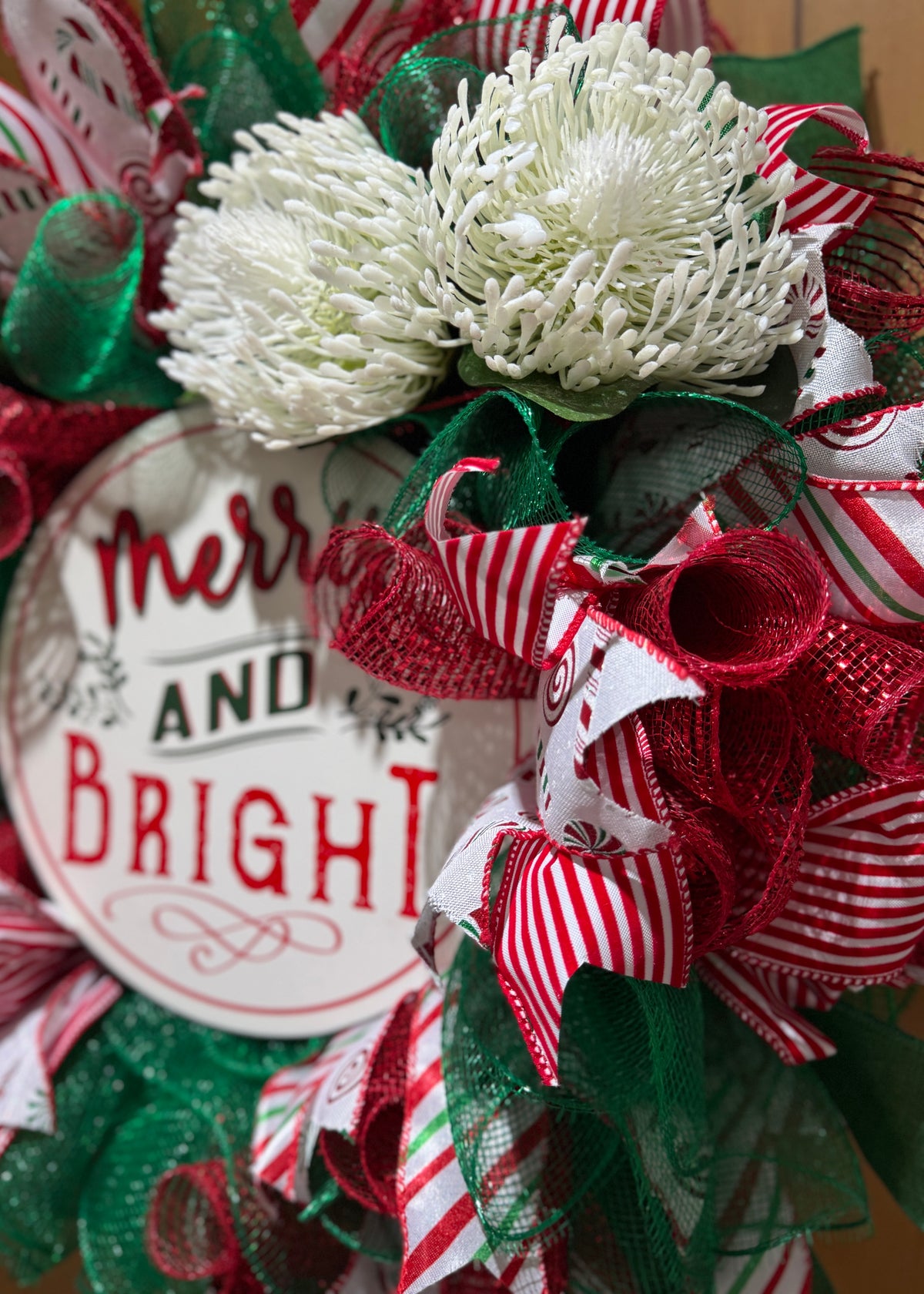 Merry and Bright Christmas Wreath