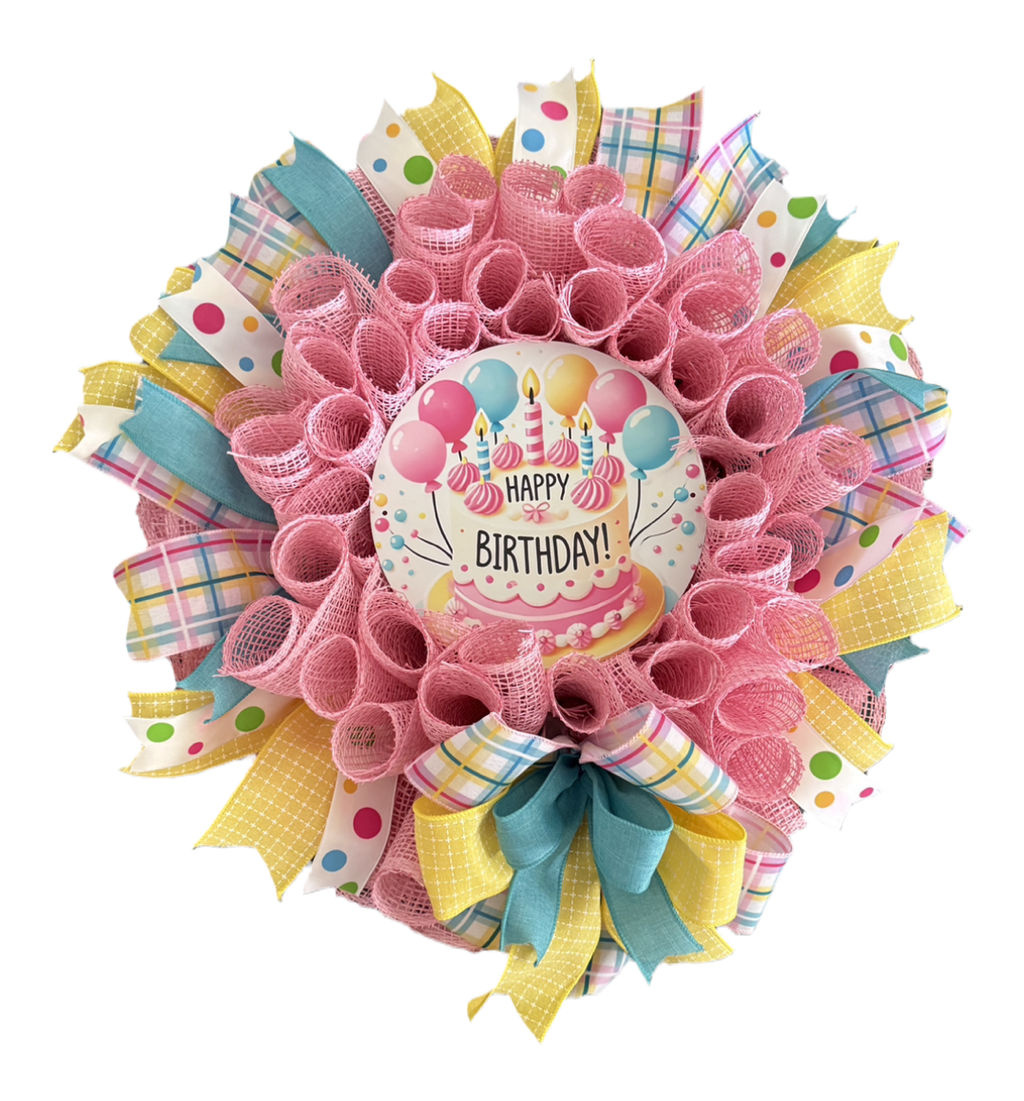 Happy Birthday Balloons Wreath image 0