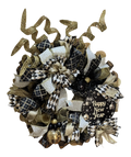 Black & Gold Happy New Year Wreath
