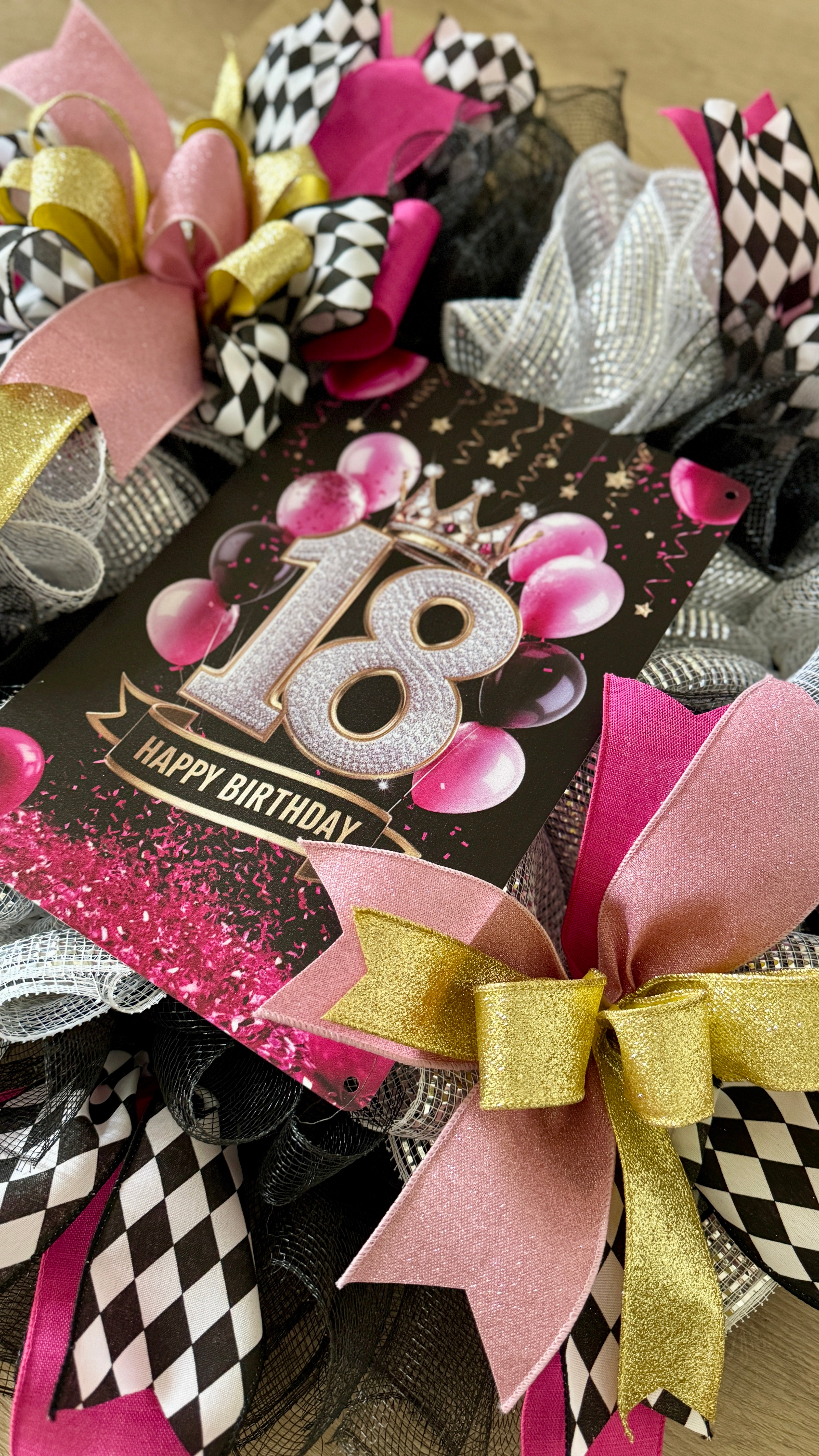 Pink Happy 18th Birthday Wreath  image 2