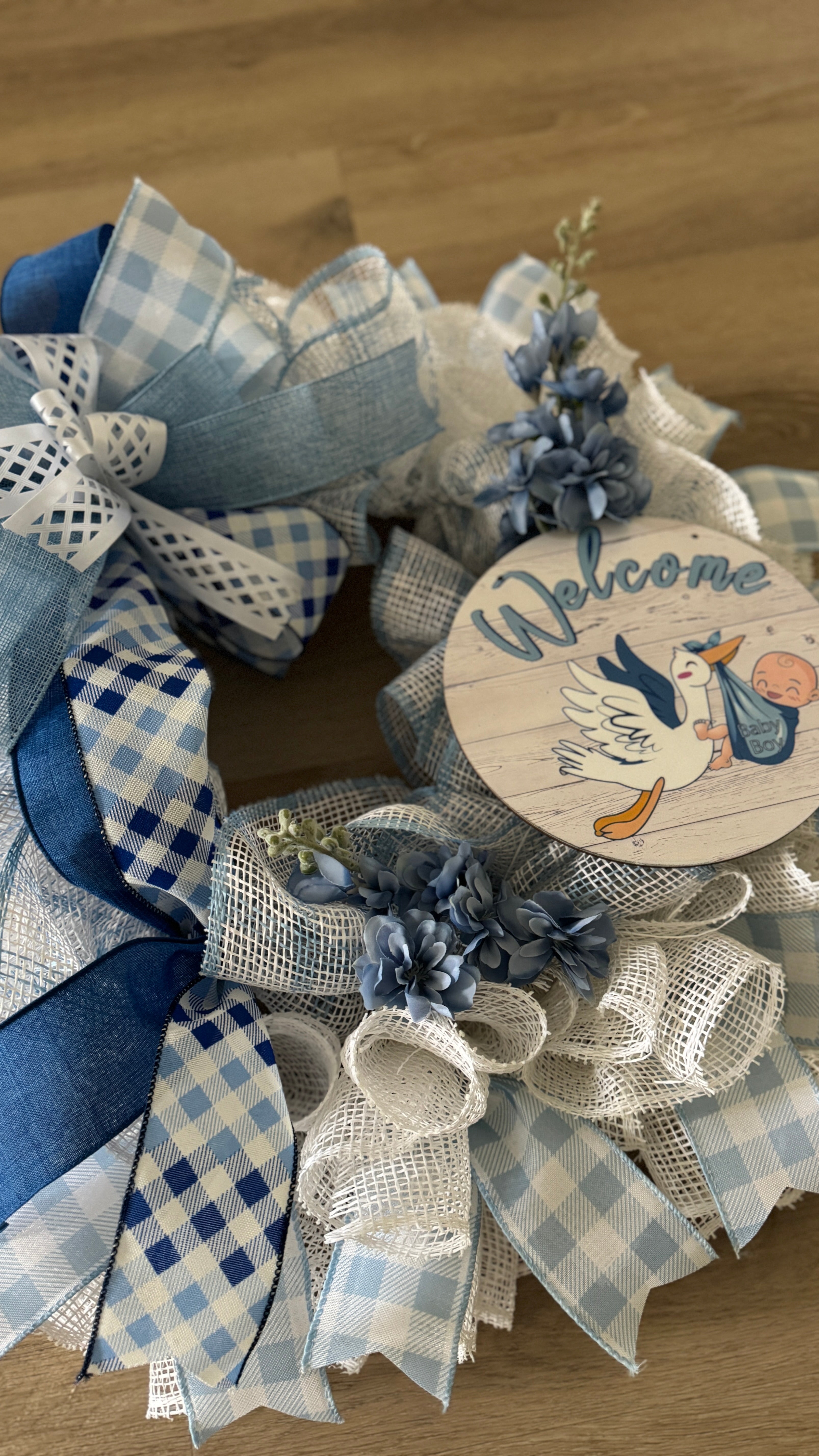 "Welcome Baby Boy" Wreath image 1