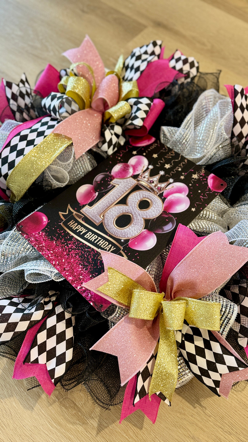 Pink Happy 18th Birthday Wreath  image 4