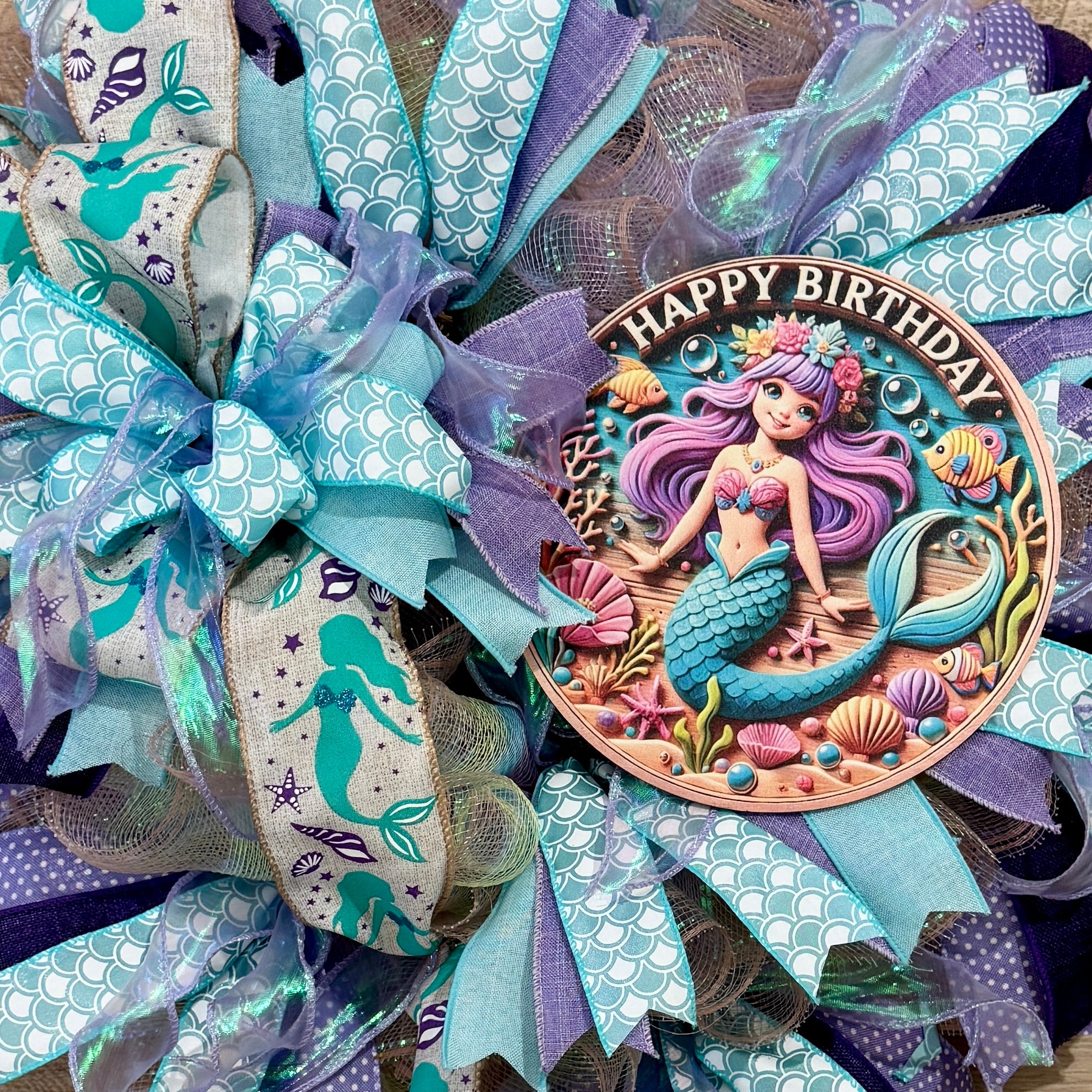 Mermaid Happy Birthday Wreath  image 2