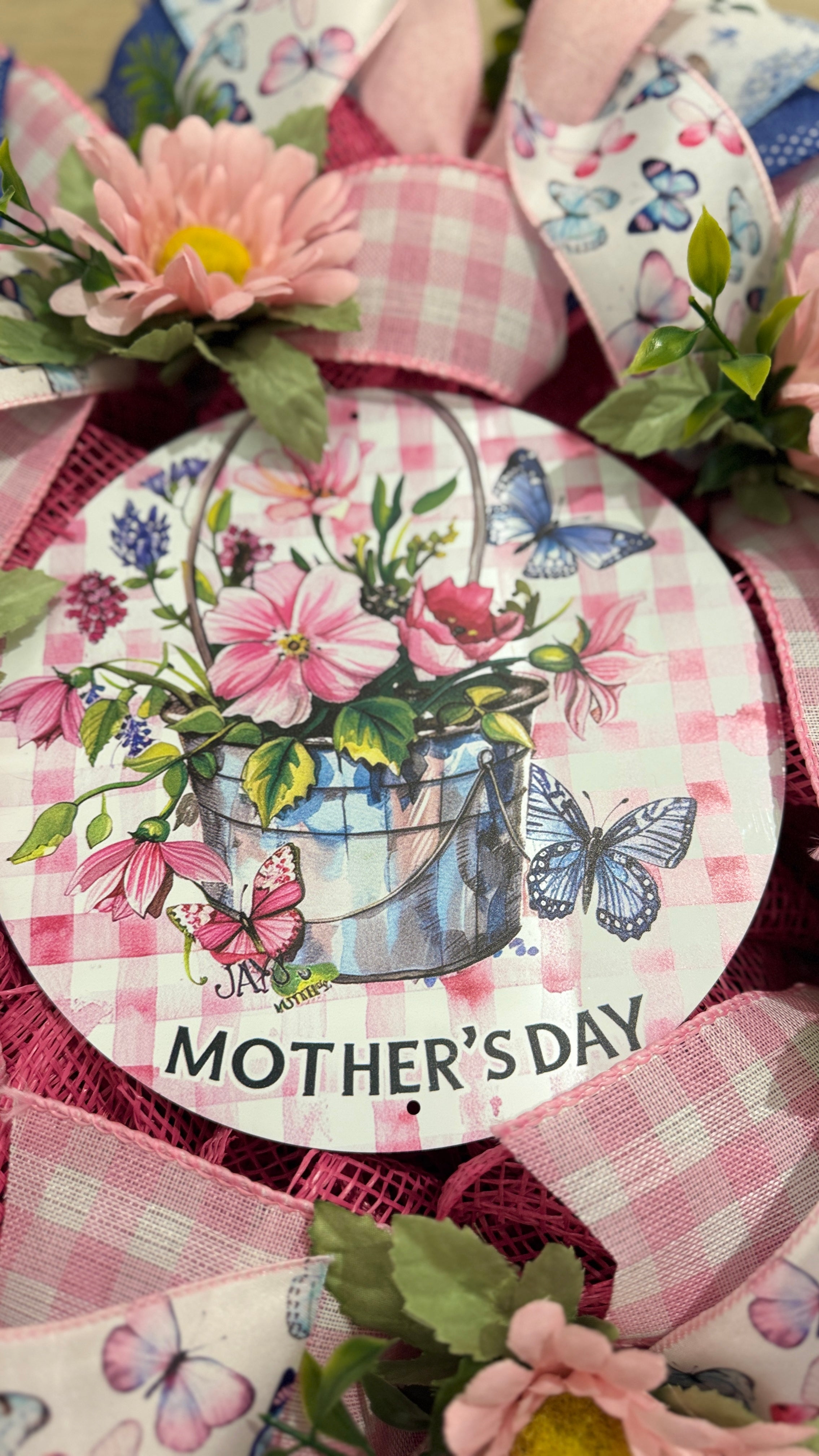 Butterfly Mother's Day Wreath image 4