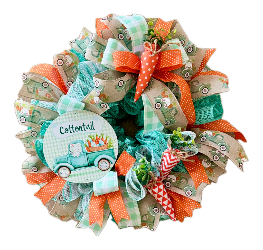 Cottontail Easter Truck Wreath image 4