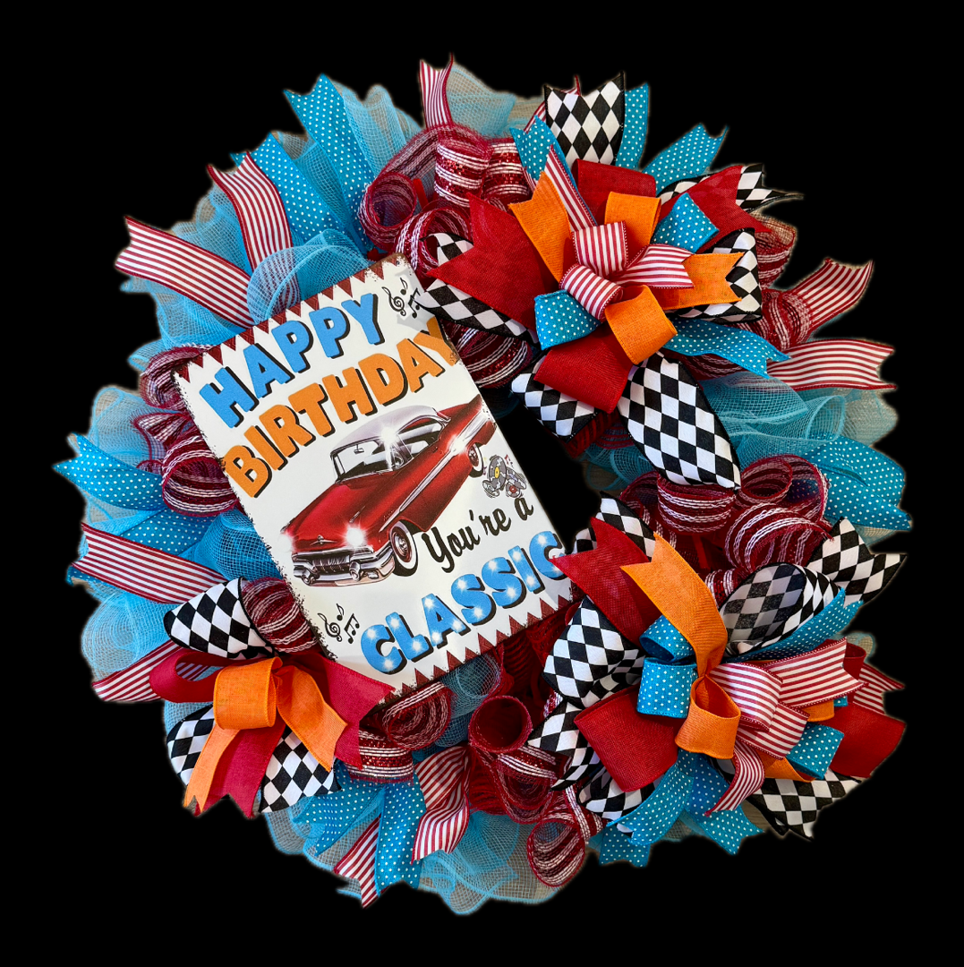 “You’re a Classic” Happy Birthday Wreath  image 3